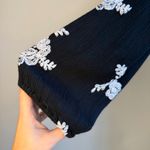 Free People  Austin Black Swing Mini Dress with White Embroidery size XS Photo 6