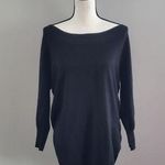 Allegra Gold Black Lace Up Back Sweater S Photo 0