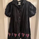 Queen of Sparkles Black Dress with Bedazzled Hearts Size M Photo 0