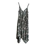 Cost Plus World Market green and pink harem jumpsuit romper L/XL Size L Photo 3