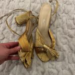 UK 48 Elegant soft Gold Women's Bow Detail Sandler heels Size undefined Photo 1