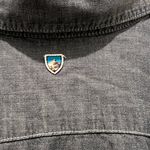 Kuhl Denim Chambray 2 Tone Pullover Sz S Long Sleeve Collar Casual Farmhouse Photo 3