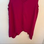 New York & Company Sleeveless Handkerchief Hem Blouse Pink Size XS Photo 3