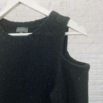 The Limited  Black Cold Shoulder Sequin Sweater Mohair XS Photo 4