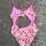ZARA Pink Floral One-Piece Swimsuit Photo 3