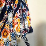 Chico's Ikat Medallion Print Shift Dress-Size 1 / US 8-Tie Detail-Stretchy-Casual Photo 2