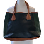 Neiman Marcus Vintage  Brown Black Green Faux Leather tote bag Photo 0
