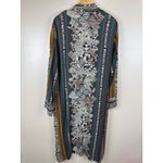 Vintage Carole Little Bohemian Long Kimono Ethnic Tribal Patchwork Size 14 Brown Photo 5
