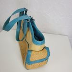 Cole Haan  Womens Shoulder‎ Bag One Size Brown Blue Basket Woven Photo 8