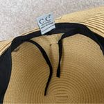 C.C. Here Comes the Sun Wide Brim Floppy Sun Straw Tan Vacation Hat Photo 5