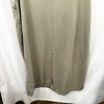 Eric Charles Plus Size 1X Overall Denim Midi Dress Khaki Green Pinafore 1403 Photo 5