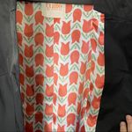 Anthro | Tulle Los Angeles Lightweight Short Trench Black/Orange Tulip Medium Black Photo 7