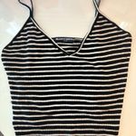 Brandy Melville Tank Black White Striped Photo 0