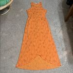 Toad & Co Sunkissed Sleeveless Maxi Dress Floral Faux Wrap Apricot‎ Orange XS Photo 1