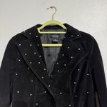 Mark Alan Black Suede Leather Rhinestone Studded Blazer Sz M Size M Photo 2