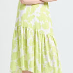 A/X Armani Exchange High Low Dress in Lime and White eco viscose rare size 6 Green Photo 0