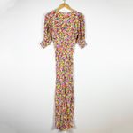 Rixo x Target Micro Floral Flower Print Pattern Crepe V Neck Pullover Midi Dress Photo 2