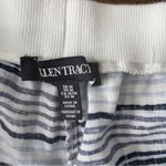 Ellen Tracy Striped Blue and White Women’s Linen Shorts Photo 1