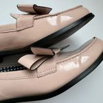 1901  Patent Leather Pink Cochette Preppy Bow Tie Loafer Slip On Shoes Size 8 Photo 6