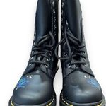 Dr. Martens 1490 Mystic Garden Boot Women's size 5 New Blue Flower Rose Photo 4
