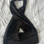 Sky to Moon Black Halter Neck Crop Top  Photo 0
