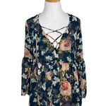 Show Me Your Mumu Poet Tie Top in Fall In Love Floral Print Blouse Size S Small Photo 0