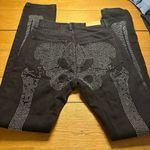 Mnml streetwear studded skeleton jeans black 29 Halloween Photo 2