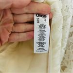 ASOS  Off White All Lace Floral Appliqué Cap Sleeve A Line V Back Mini Dress 8 Photo 5