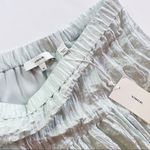 Vince Women's Tiered Asymmetric Skirt Crinkle Mint Size XS Midi Blue Photo 9
