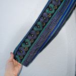 Lady Carol Vintage Blue & Green Art Deco Long Button Up Blazer Size 12 Photo 1