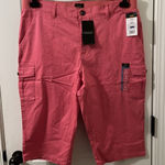 Lee  Flex-To-Go Skimmer Capri Pants Womens 18 Medium Coral Mid Rise Cargo Pants Photo 0