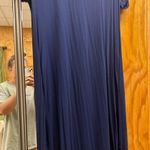 Navy blue slitted maxi dress Photo 4