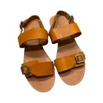 Madewell The Boardwalk Buckle Sandal Cognac Smooth Leather Sz 7.5 Photo 1