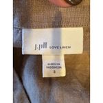 J.Jill  Love Linen Dress Women Small Brown Linen Button Front Short Sleeve Mini Photo 7