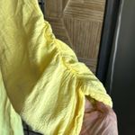 NWT Oh My Gauze! Womens Tunic S/M Light Yellow Ruched Sleeve Boho Hippie Photo 1
