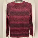 prAna Leisel Plum Gradient Striped Pink Cable Knit Long Sleeve Sweater Photo 8