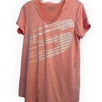 Skechers Pink Graphic Short Sleeve V neck T Shirt L Photo 0