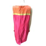 Victoria Holley 14P Pink Silk Colorblock Sheath Dress City Chic Cocktail Party Size L Photo 3