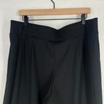 Nike  Femme Rib Pants Womens XL Black Stretch Embroidered Swoosh Logo Wide Leg Photo 6