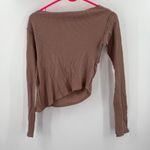 We The Free Top Size Extra Small NWT El Sol Waffle Knit Layering Winter Bloom Photo 3