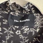 The Kooples FLAWED  Rodeo Snake Print Silk Ruffle Dress, Black/Cream, Size Small Photo 4