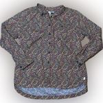 Duluth Trading Printmaker Shirt Leaf Floral Utility Button Down Shirt XL Yellow Photo 4