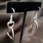 Boutique Silver Hearts Fashion Dangle Earrings Photo 2
