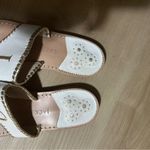 Jack Rogers  Embroidered Wedding "I Do" Leather Thong Sandals Size 10‎ Photo 3