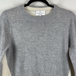 Belle France 100% Cashmere Sweater Women M Gray Cream Tunic Soft Cozy Minimalist Size M Photo 1