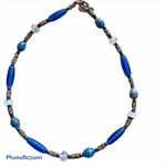 Sterling Silver & Cobalt Blue Necklace Photo 2