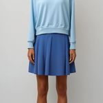 Comfy And Ready Mini Pleated Skirt In Blue Size Small Photo 8