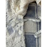 A2 Lace Tunic Top, Sheer Floral Crochet, Bohemian Blouse, Romantic Chic White Size M Photo 2