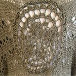 Womens Boho Hippie Crochet Open Front Kimono Cardigan Size L Beach Festival Green Size L Photo 9