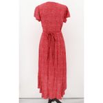 Zesica True Wrap Dress Red Ditzy Floral Cottage Core Romantic Picnic Size S Photo 6